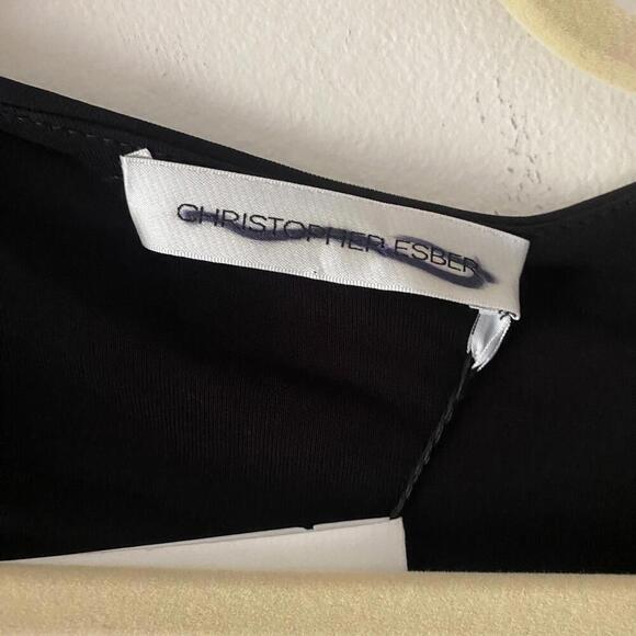 CHRISTOPHER ESBER coiled twisted torso black long sleeve dress - Picture 9 of 9